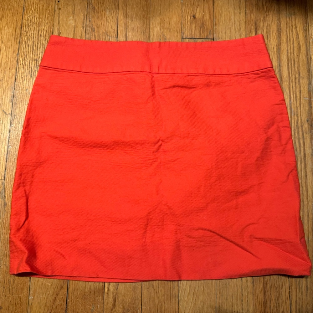 J.Crew Orange Mini Pencil Skirt Size 2